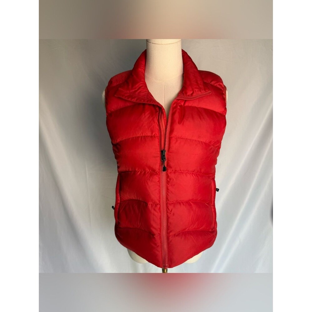 Vintage REI Goose Down Puffer Vest Size XS Red/orange Gorpcore Camping